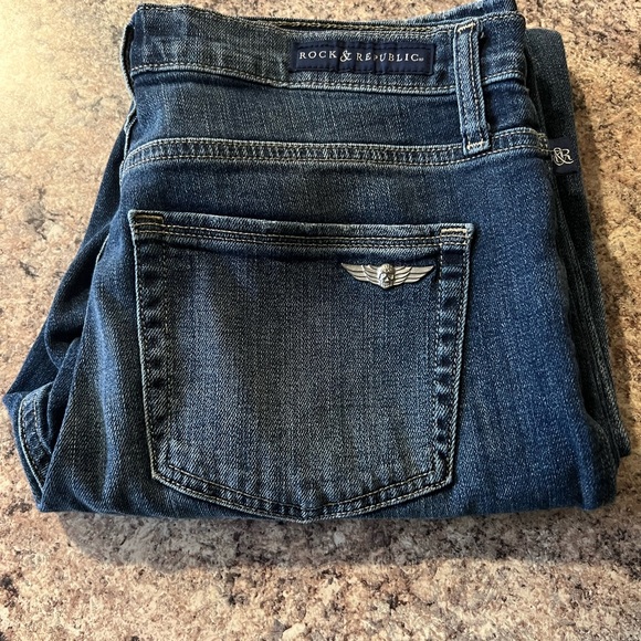Rock & Republic Dark Blue Denim Jeans - Picture 1 of 5